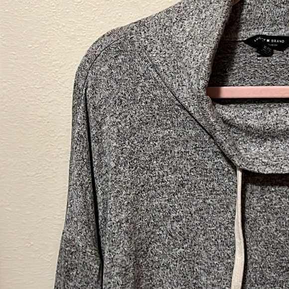Lucky Brand gray cowl neck sweater-EUC - Picture 5 of 8